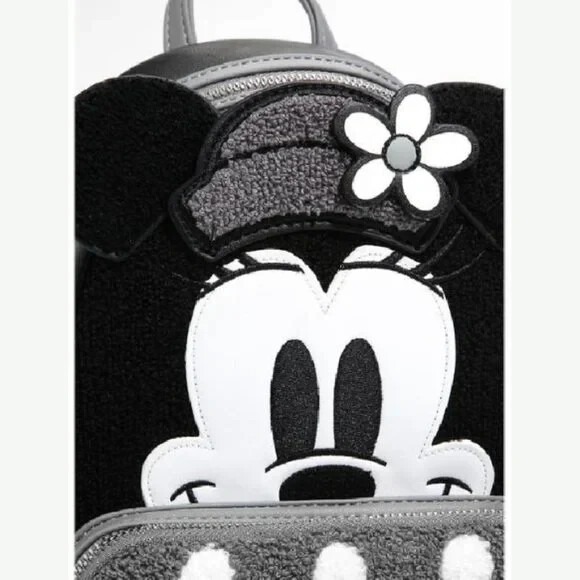 Loungefly‎ Disney Minnie Black n White Polka dots Mini Backpack Exclusive - Picture 4 of 4